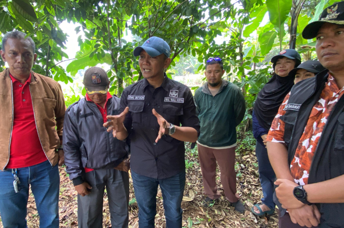 Wakil Wali Kota Bogor saat meninjau kegiatan padat karya di Sindangrasa, Kecamatan Bogor Timur.