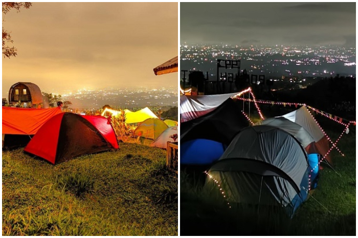 Suasana  Camp Ground Lembah Salak di kawasan Curug Putri Pelangi, Tajur Halang, Cijeruk, Bogor.