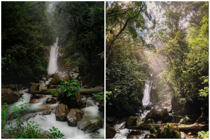 Suasana Curug Cidurian di Desa Kiarasari, Kecamatan Sukajaya, Kabupaten Bogor.
