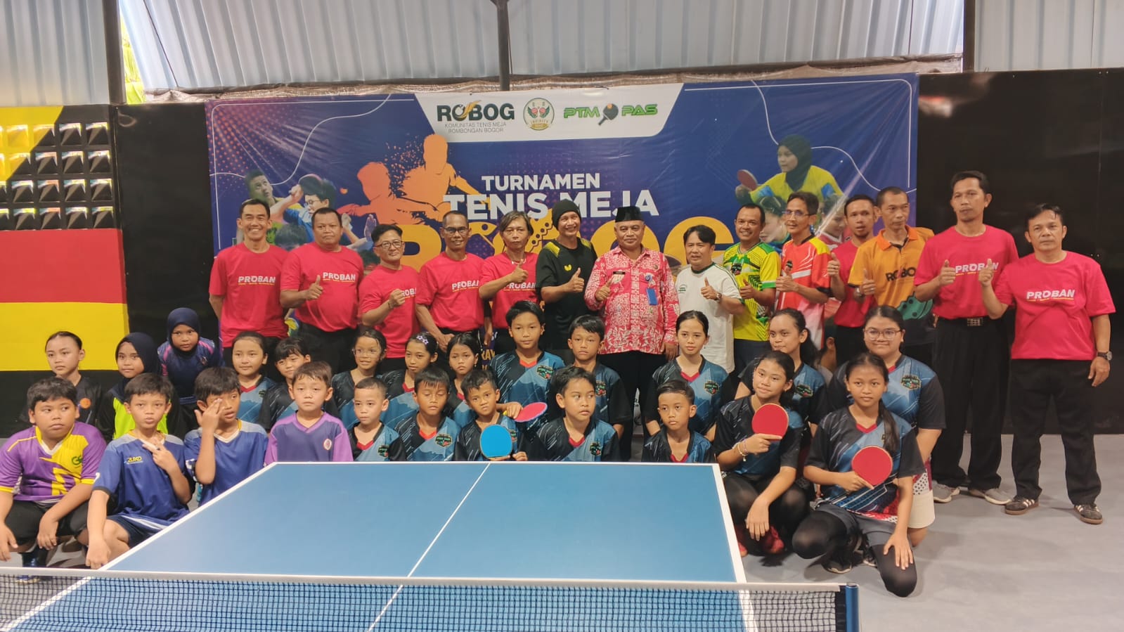 Turnamen internal Tenis Meja Robog Kembali diselenggarakan di Kecamatan Bojonggede, Kabupaten Bogor.