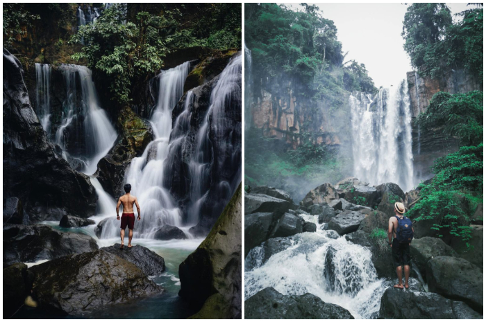 Keindahan Curug Luhur di kawasan Batulawang Kabupaten Cianjur.