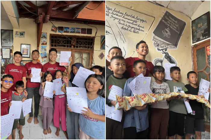 Kegiatan membuat puisi dan melukis dalam peringatan Hari Puisi Nasional di Bogor.