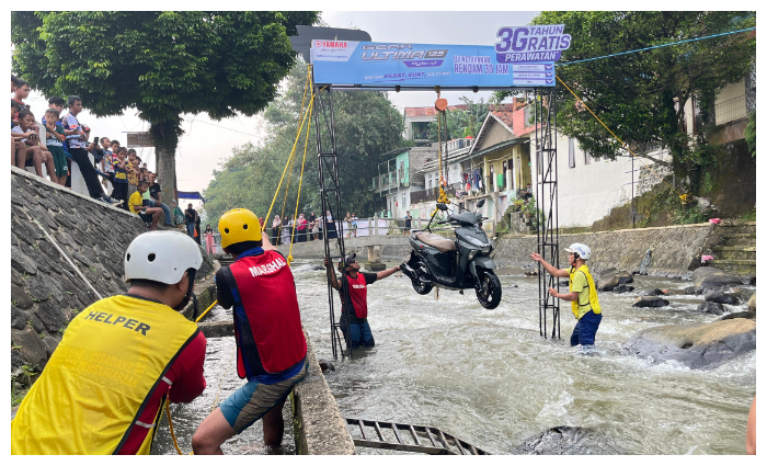 Yamaha Indonesia menguji ketangguhan Gear Ultima dengan cara direndam selama 30 jam di Kali Baru, yang terletak di Kelurahan Katulampa, Kecamatan Bogor Timur, Kota Bogor.