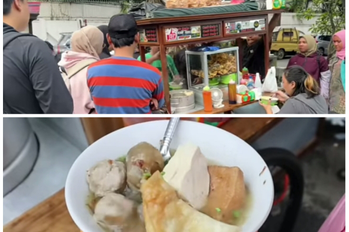 Kedai kaki lima Bakso Bakwan Malang Ncek.