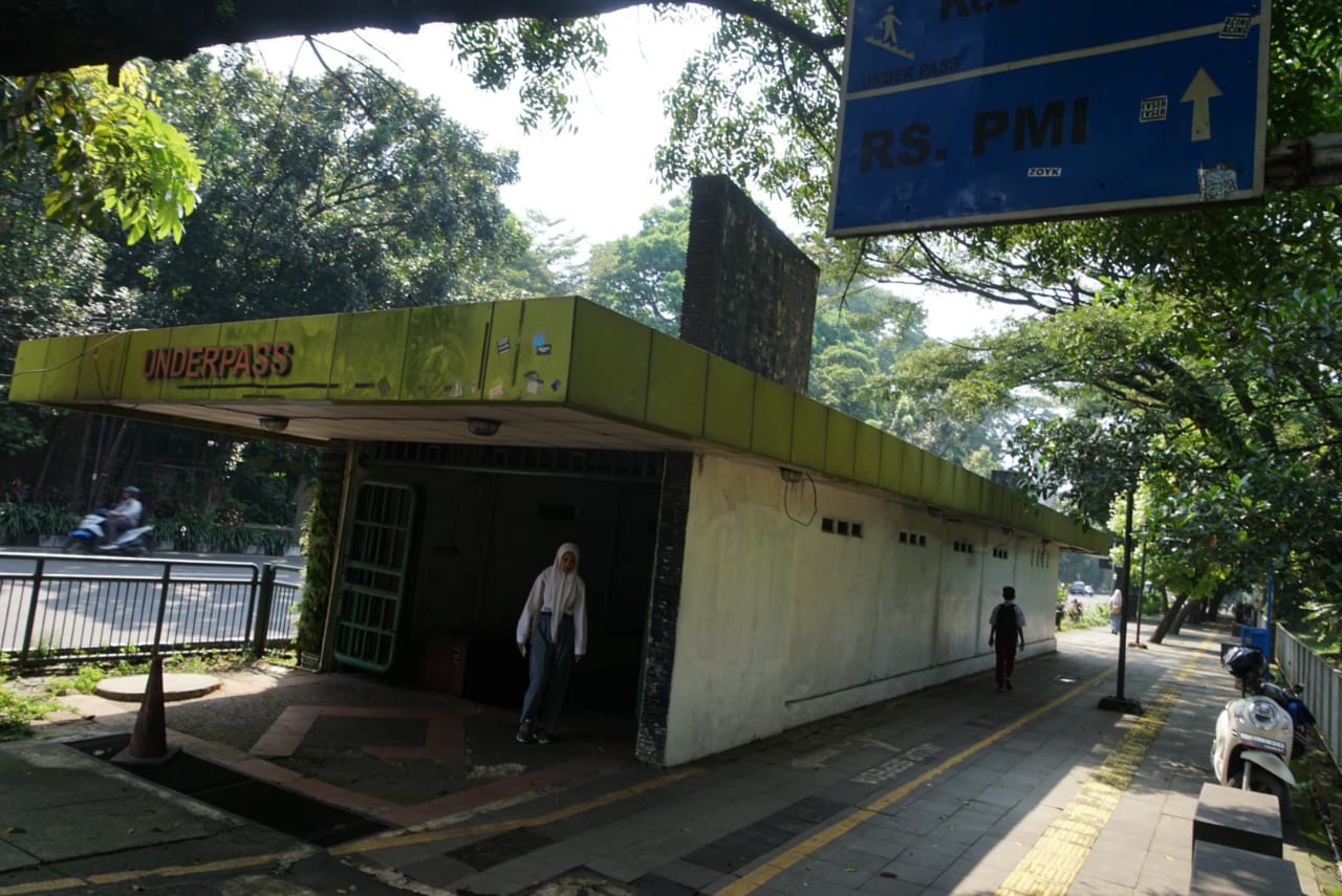 Kondisi terkini Underpass IPB-Kebun Raya yang bakal diperbaiki Pemkot Bogor, agar bisa lebih nyaman digunakan oleh pejalan kaki yang ingin menyeberang.