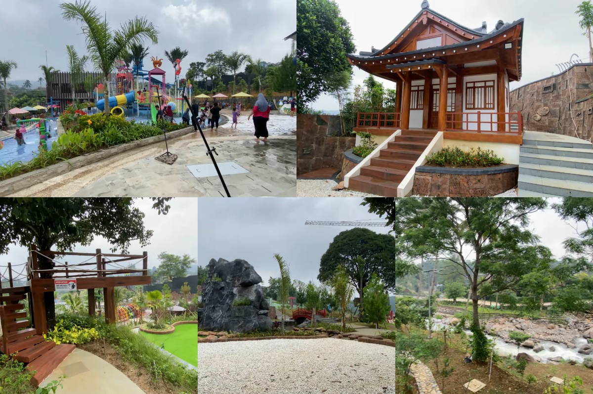 Wisata Bunga Waterpark di kawasan Cipayung, Puncak, Bogor.