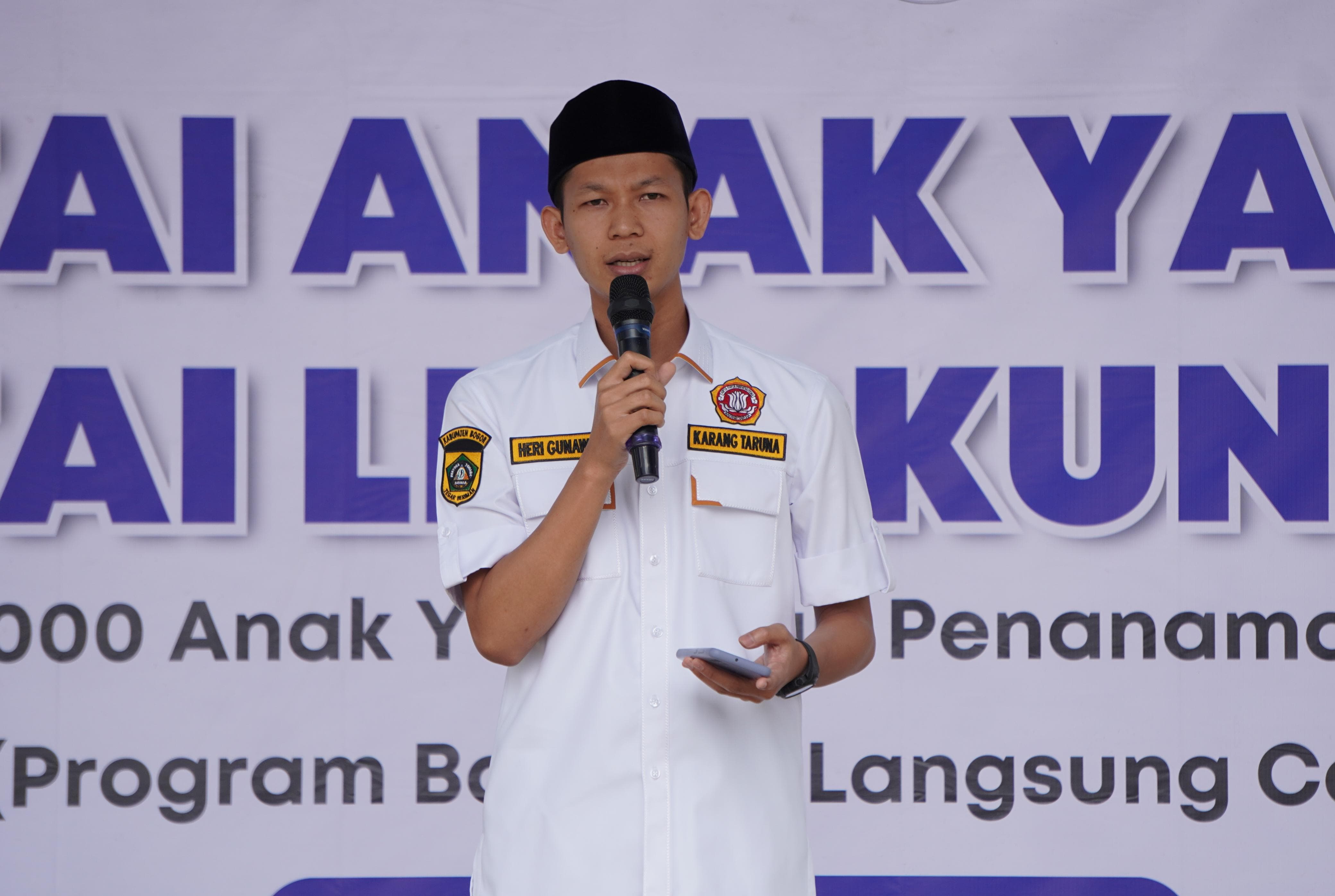 Anggota DPRD yang juga Ketua Karang Taruna Kabupaten Bogor, Heri Gunawan.