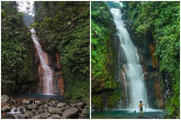 Keindahan Curug Cigamea di Desa Gunung Picung, Kecamatan Pamijahan, Kabupaten Bogor.