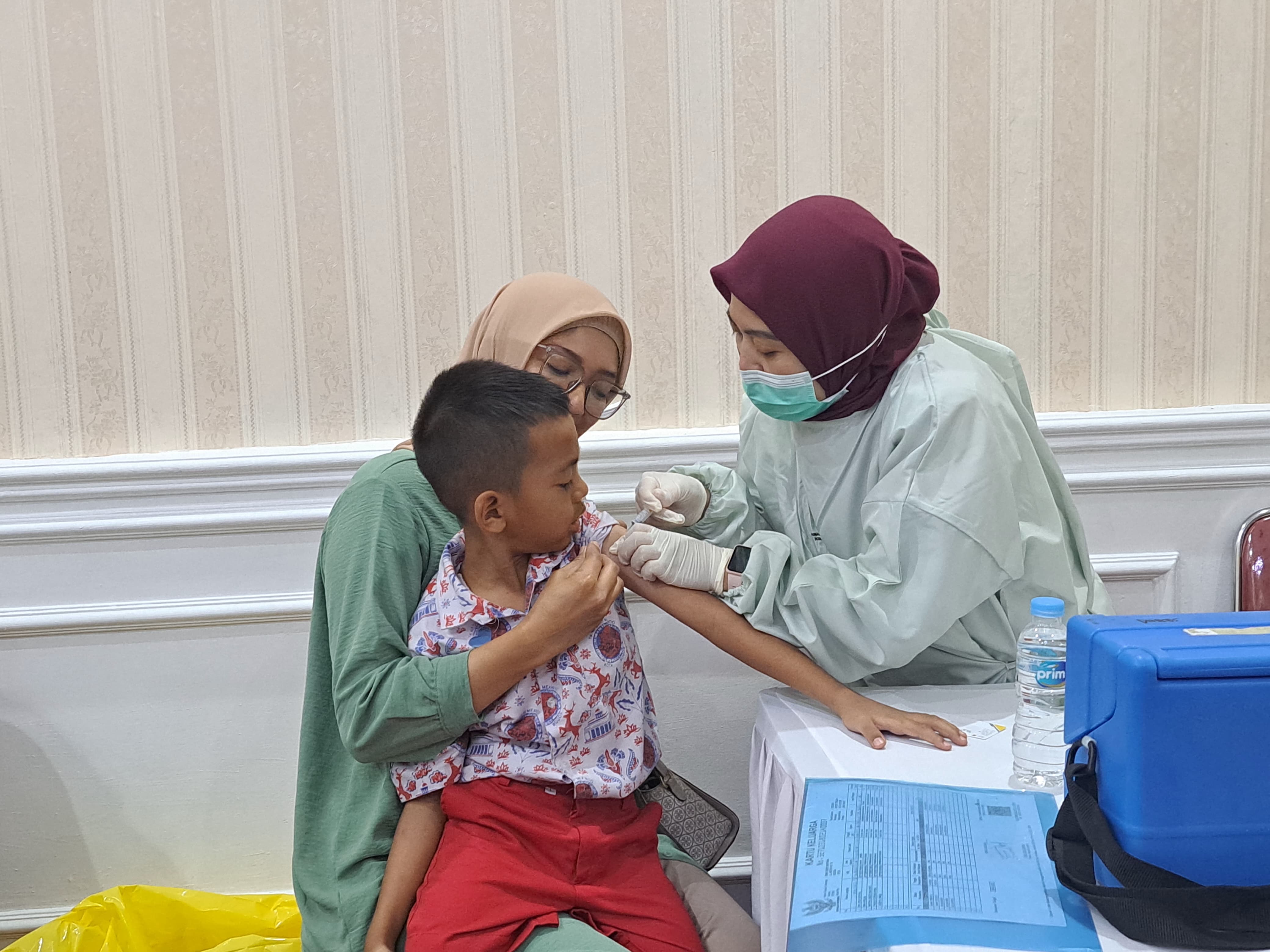 Vaksinasi gratis di Balai Kota Bogor pada Rabu (30/4/2025).