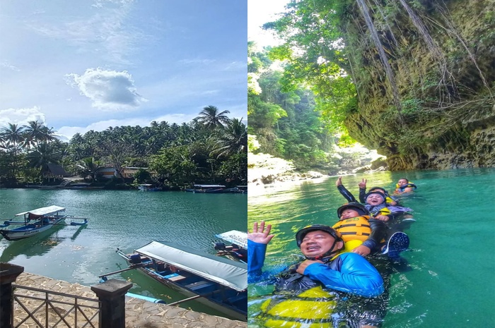 Keasrian alam Green Canyon Pangandaran serta airnya yang menyegarkan membuat para pengunjung merasa antusias.