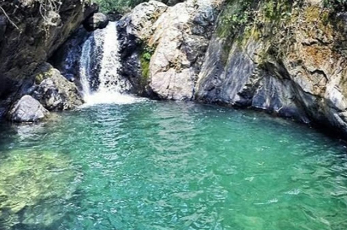 Suasana kawasan Curug Putri Kencana  di Desa Karang Tengah, Kecamatan Babakan Madang, Kabupaten Bogor.
