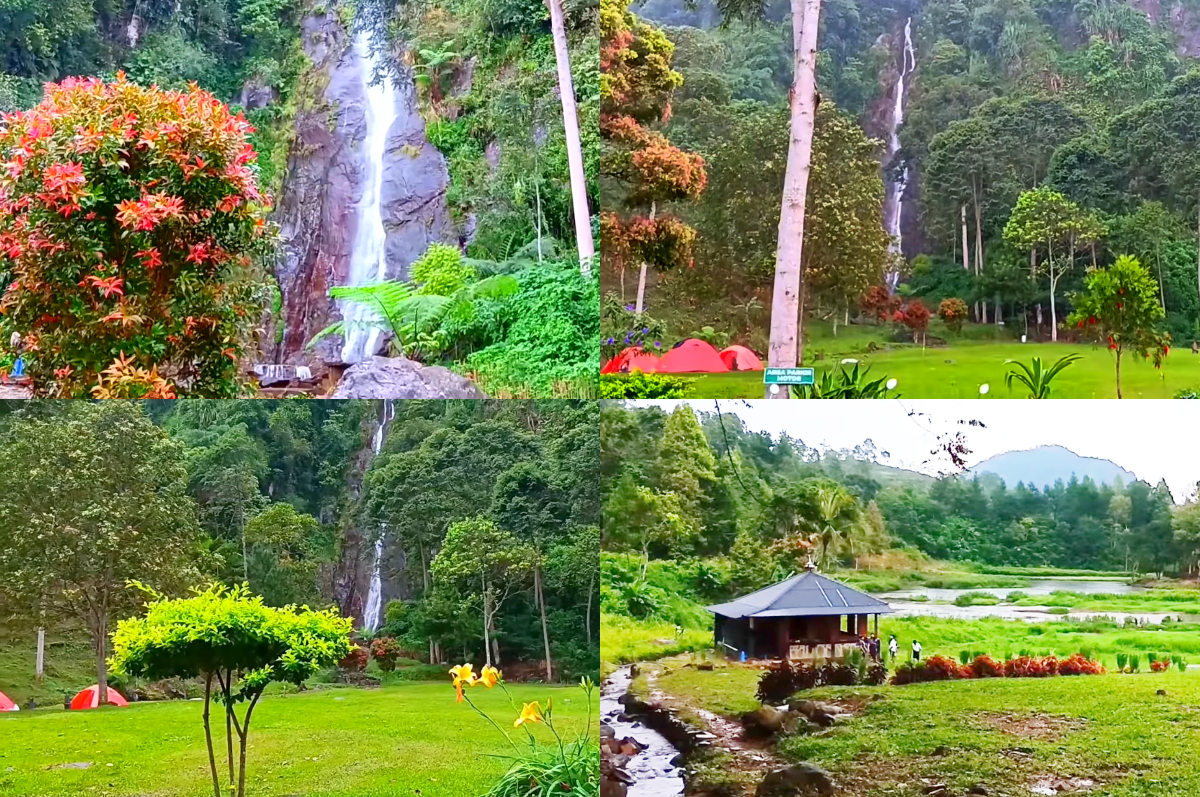 View cantik di wisata Curug Cibereum, Bogor.