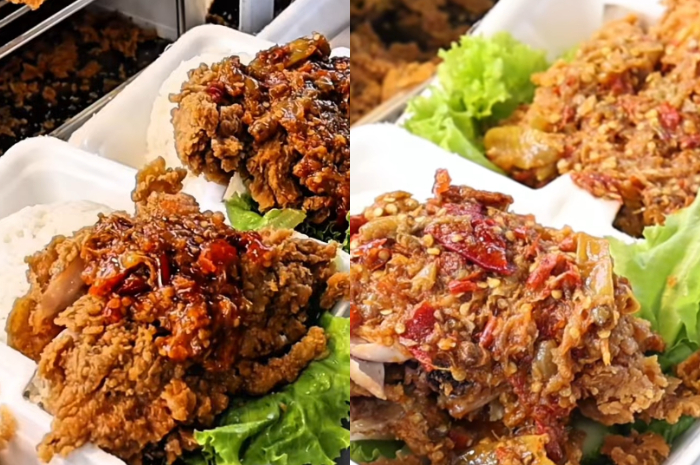 Kuliner Ayam Geprek Idola Kita di Pasar Anyar Bogor sedia ayam geprek pedas dan murah meriah