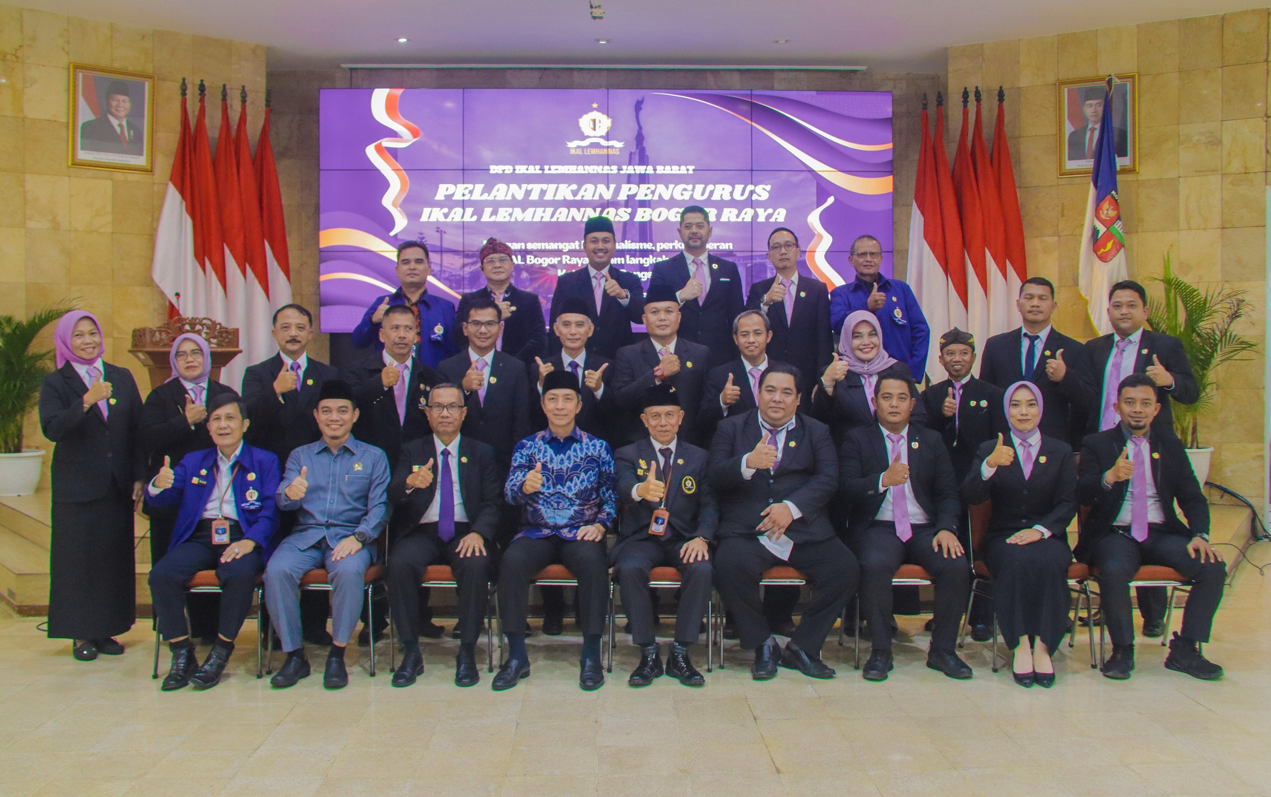 Pengurus Ikatan Alumni Lembaga Ketahanan Nasional Koordinator Wilayah (IKAL Lemhannas Korwil) Bogor Raya masa bakti 2025&ndash;2028 resmi dilantik, Sabtu (3/5/2025).