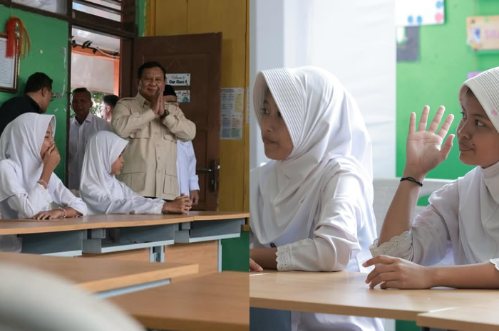 Presiden Prabowo Subianto mengunjungi sekolah di Bogor.