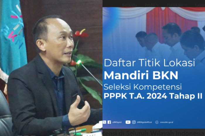 Kepala BKN Prof. Zudan Arif (kiri) Pengumuman daftar titik lokasi mandiri BKN seleksi kompetensi PPPK tahap 2 (kanan)