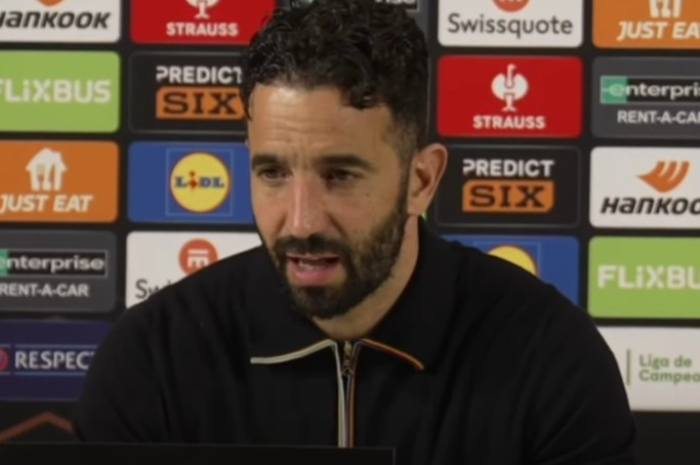 Tactician Manchester United, Ruben Amorim memberikan keterangan kepada wartawan.