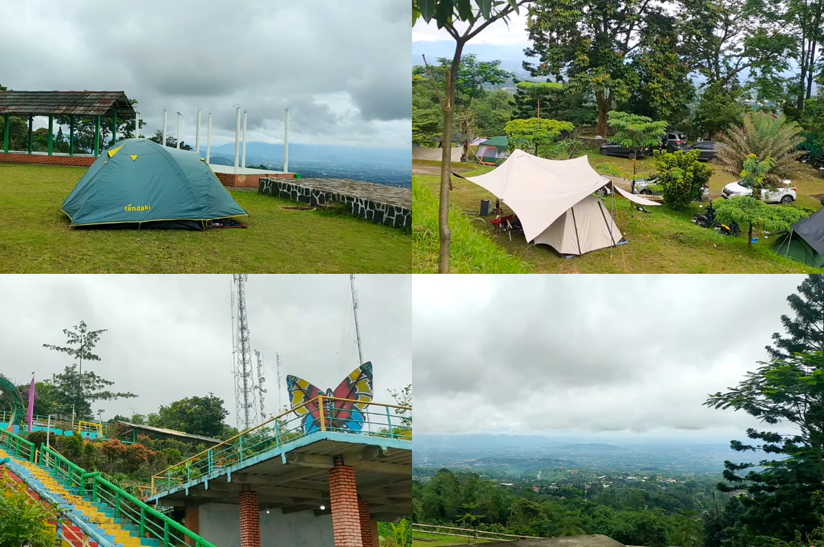 Wisata alam Salaka Camp Ground di Bogor, punya view city light yang cantik.