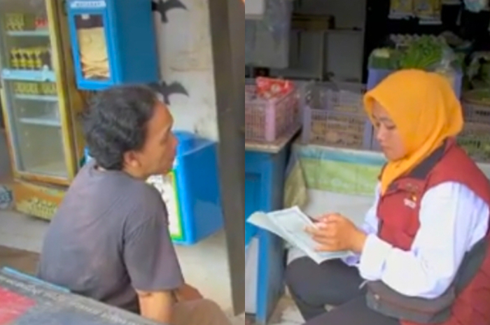 Ilustrasi pendamping sosial datangi KPM bansos