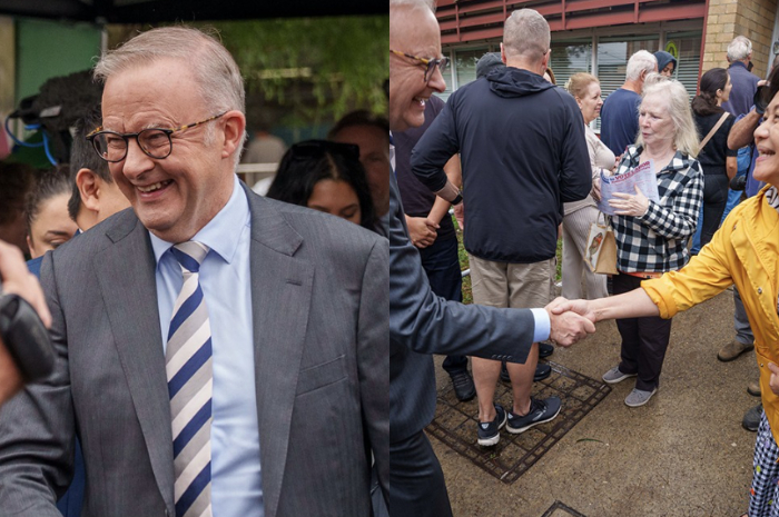 Perdana Menteri Australia,&nbsp;Anthony Albanese menyapa warga.