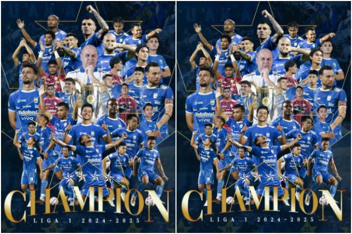 Persib Bandung menjadi juara Liga 1 2024/2025 setelah Persik Kediri menahan imbang Persebaya Surabaya.