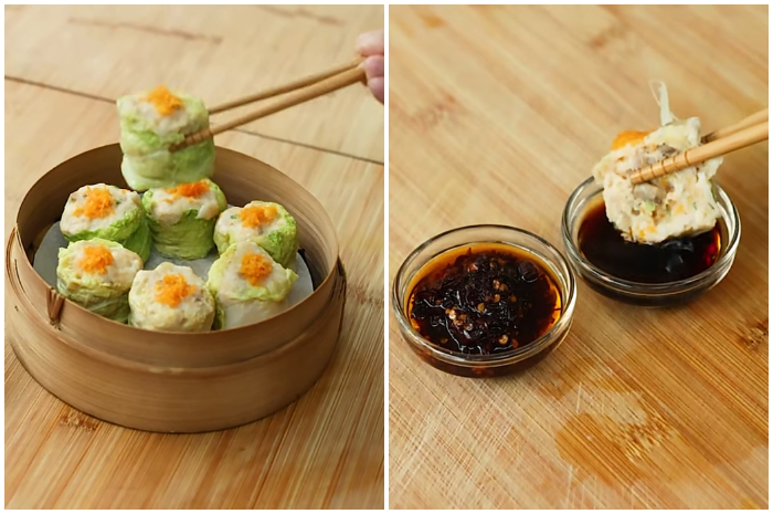 Dimsum dengan isian dada ayam