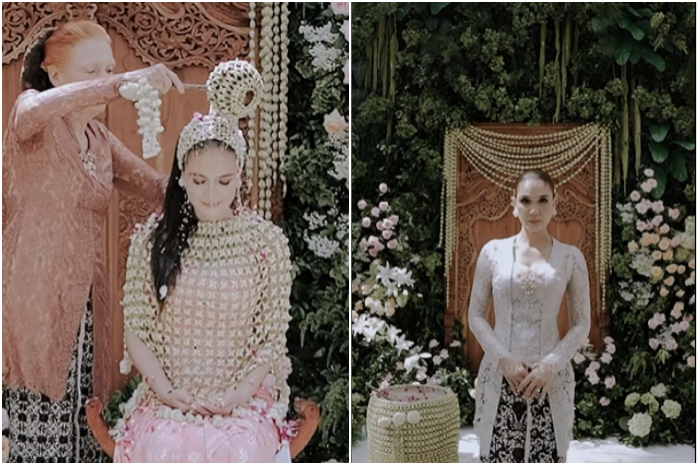 Luna Maya mengikuti rangkaian siraman jelang pernikahannya dengan Maxime Bouttier.