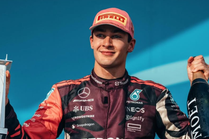 GEORGE Russell raih podium ketiga pada GP Miami.