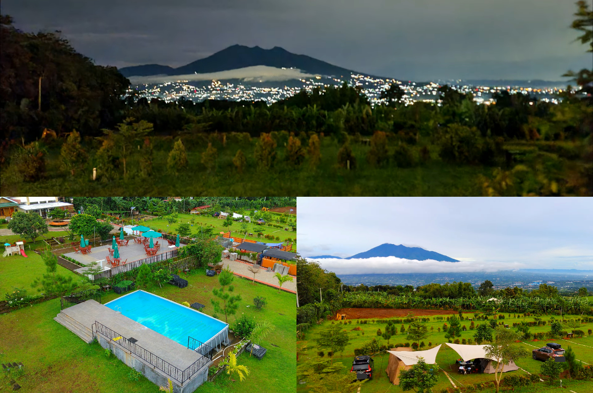 View menawan di Sejati Camp and Resort Pancawati Bogor.