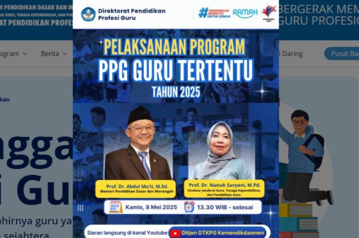 Pelaksanaan progam PPG Guru, untuk sistem perkulihan lebih dipermudah.