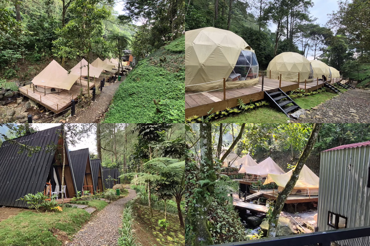 Suasana di The Batulayang Glamping Ground, Bogor.