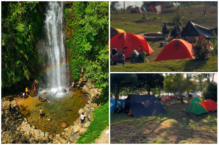 Suasana Curug Cidulang Kahyangan di Sukamakmur Bogor