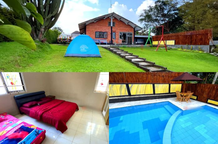 Villa Nesya Dinesky kapasitas 25-30 orang, cocok untuk liburan keluarga.