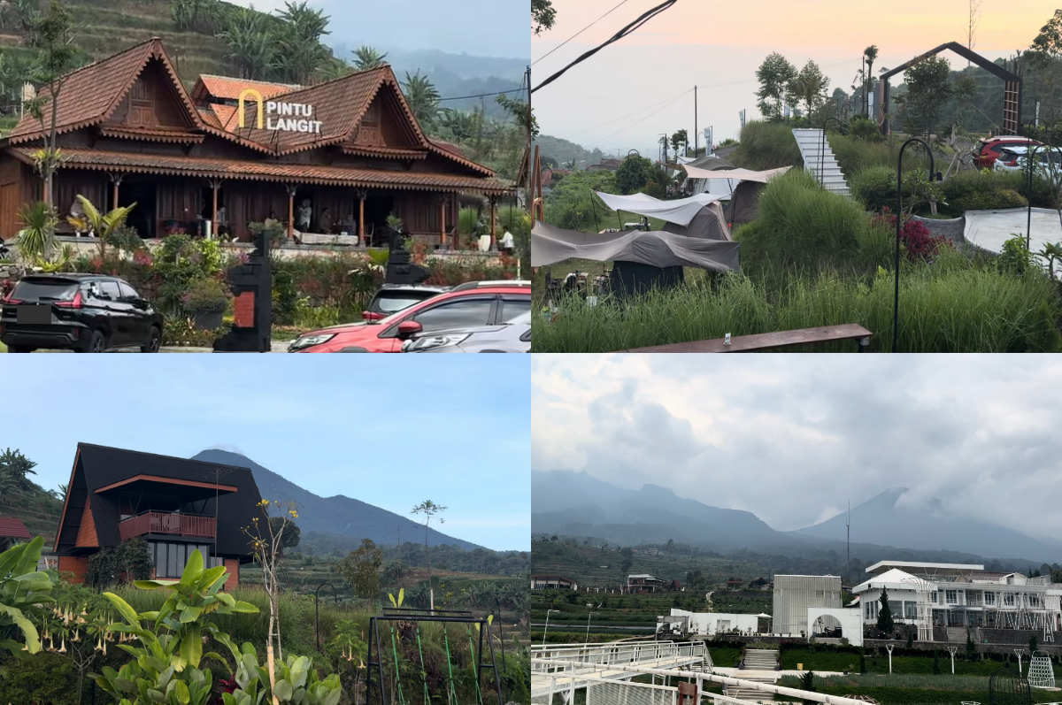 Suasana sejuk Pintu Langit Cipanas yang memikat.