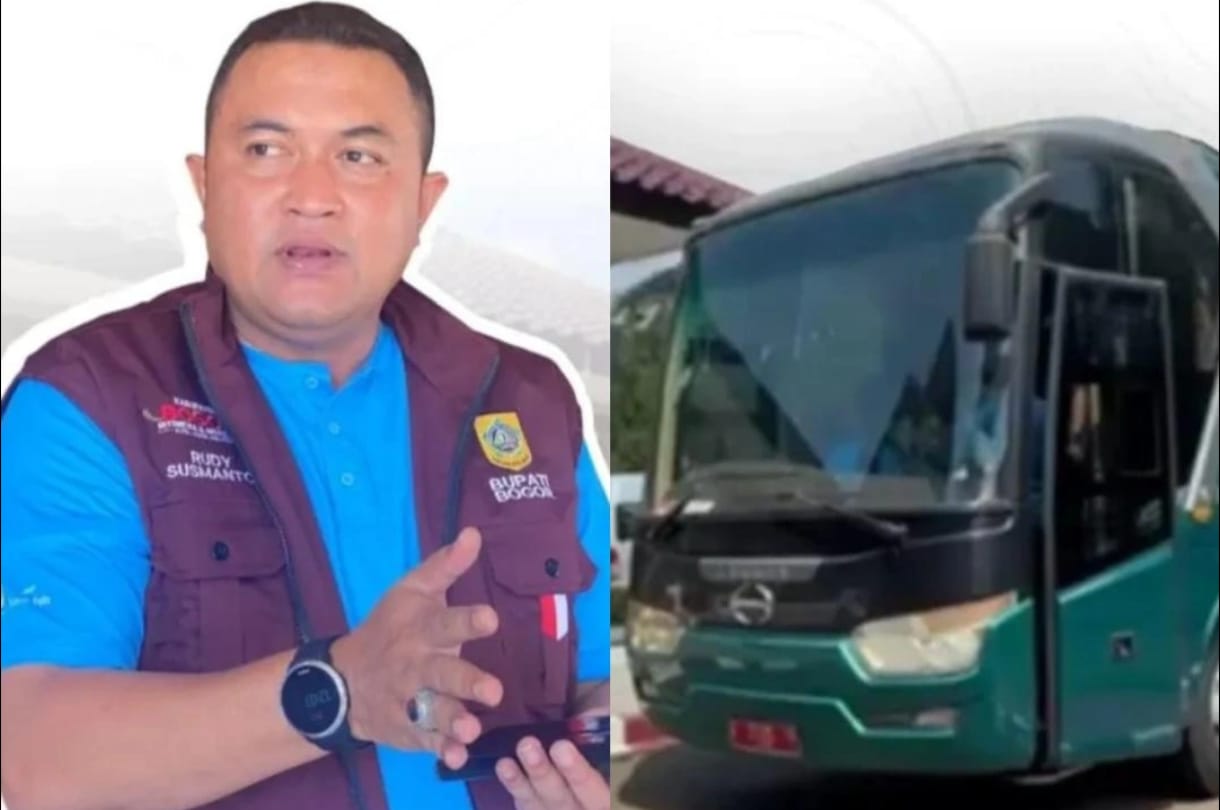 Bus Pemkab akan diubah menjadi bus gratis oleh Bupati Bogor Rudy Susmanto.&nbsp;
