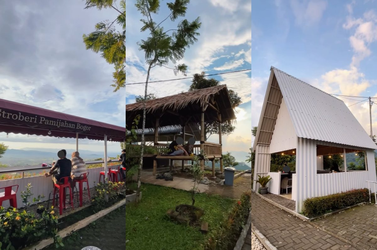 Warung Bukit Stroberi di Pamijahan, Bogor.