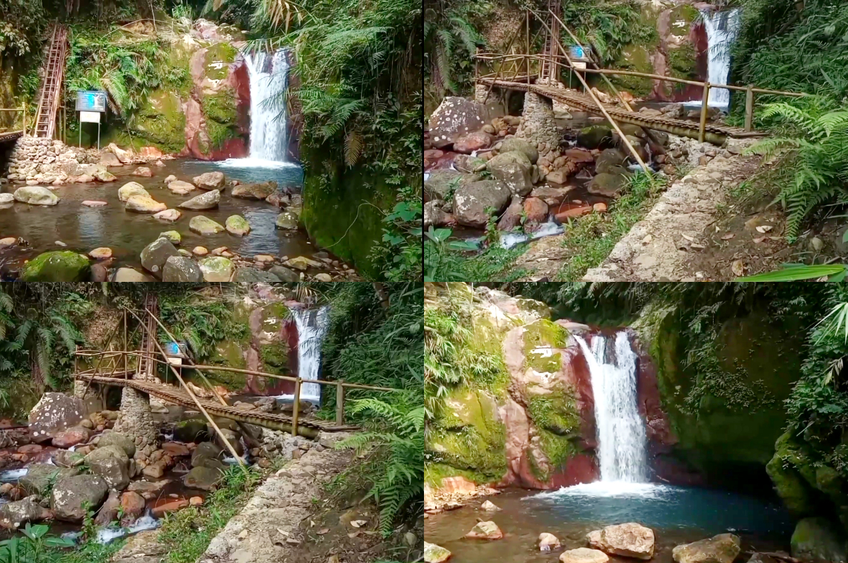 Pesona alami Curug Gleweran di Pamijahan.