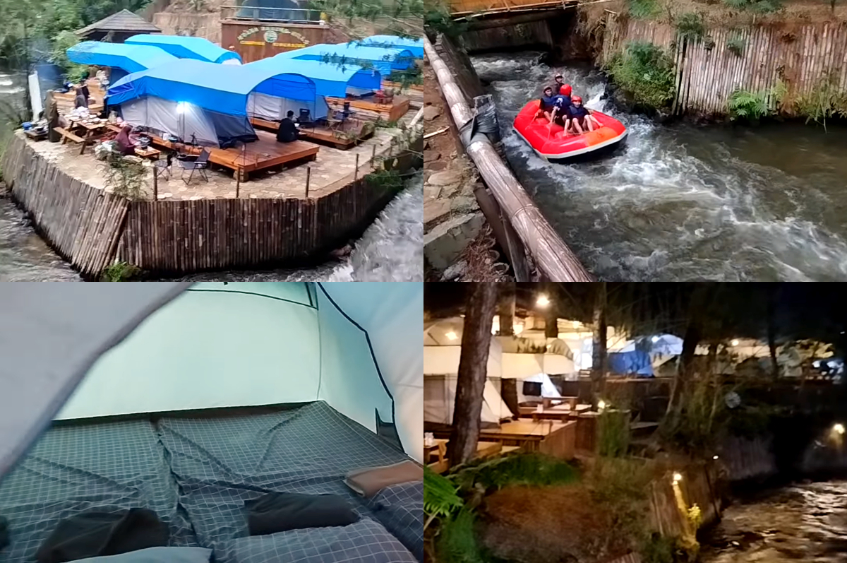 Liburan di Muara Rahong Hills dengan pemandangan sungai yang menenangkan.