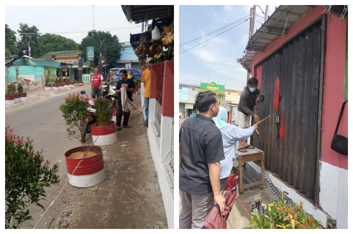 Penataan kios pedagang di Pasar Citeureup, Kabupaten Bogor, yang dilakukan PT Baraya.