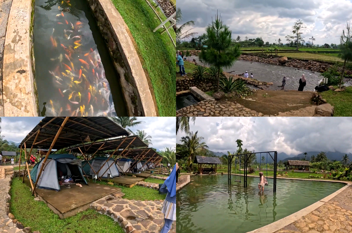 Suasana Kampung Ikan Lembah Tanjung di Subang.