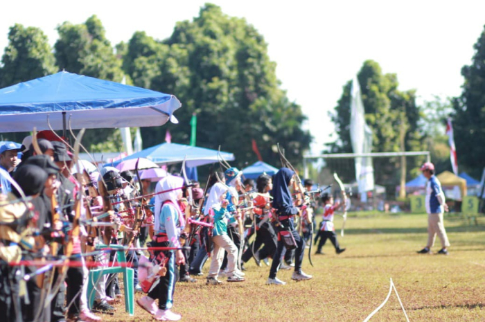 Pesantren Modern Sahid menggelar kejuaraan panahan Piala Dispora Kabupaten Bogor, Sabtu (17/5/2025).