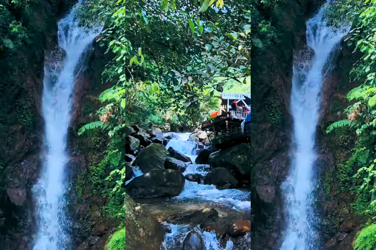 Aliran sungai di Samudra Alam Camping Ground terhubung dengan Curug Ciguntur.