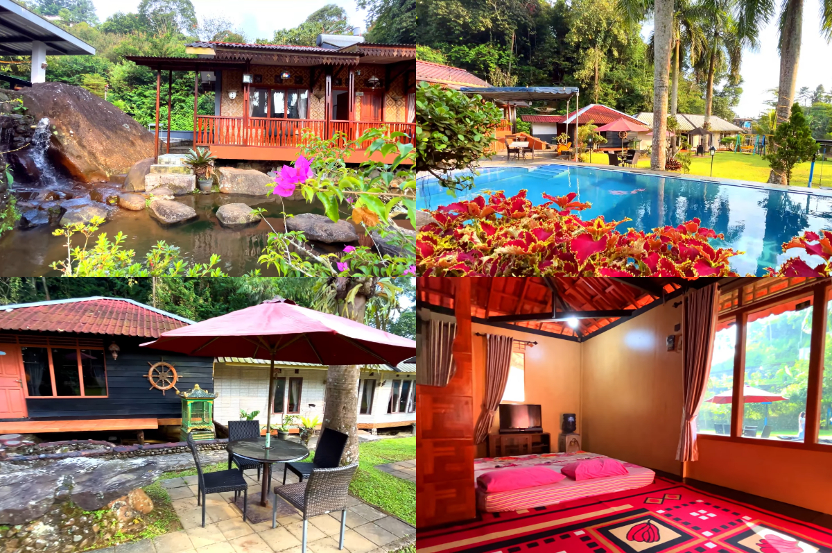 Villa Saung DA Megamendung, Bogor, tawarkan suasana alami .