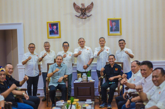 Pertemuan pengurus KONI dengan Wali Kota Bogor Dedie Rachim membahas persiapan Porprov 2026 Jawa Barat.