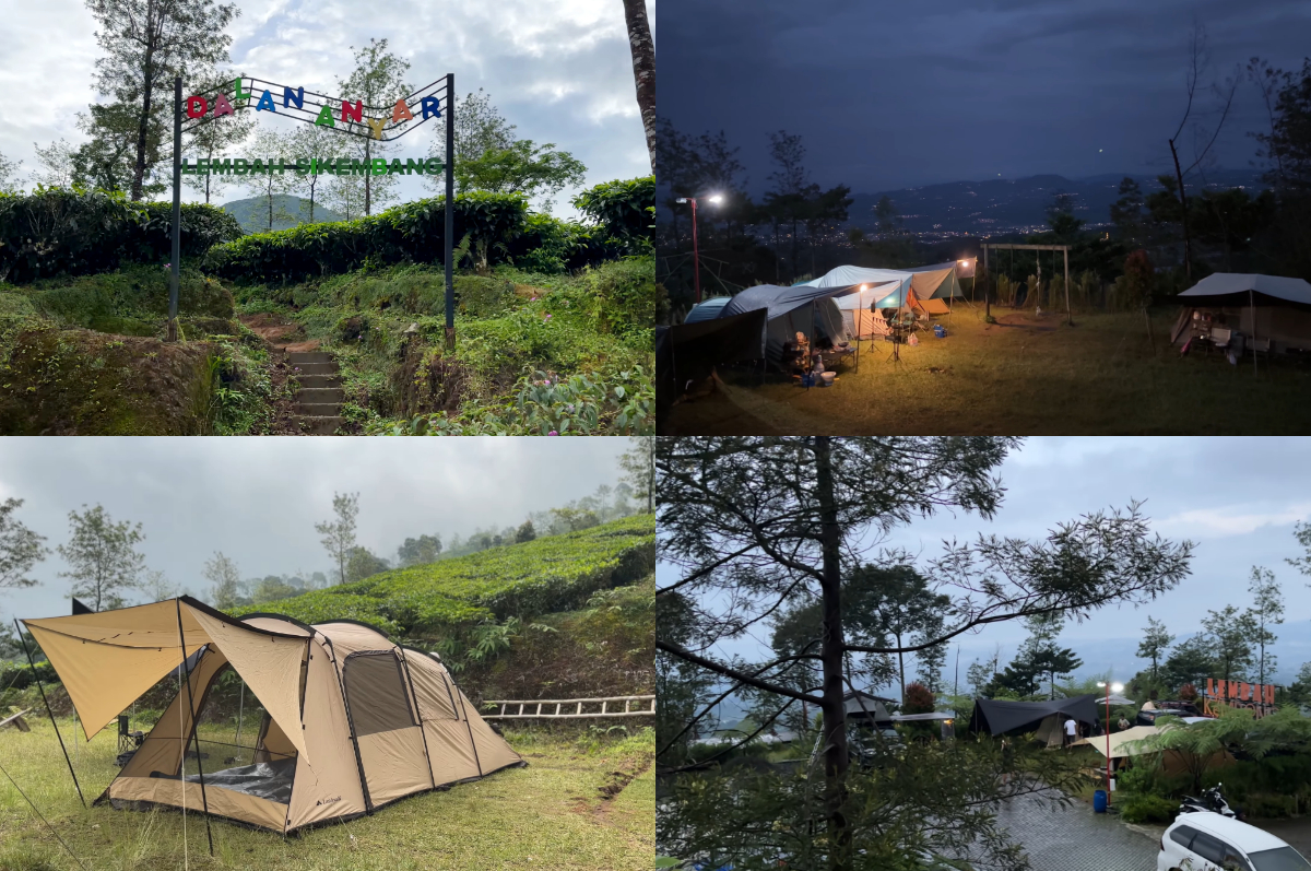 Camping di tengah kebun teh di Wonosobo dengan view Gunung Kembang di Lembah Sikembang Campground.