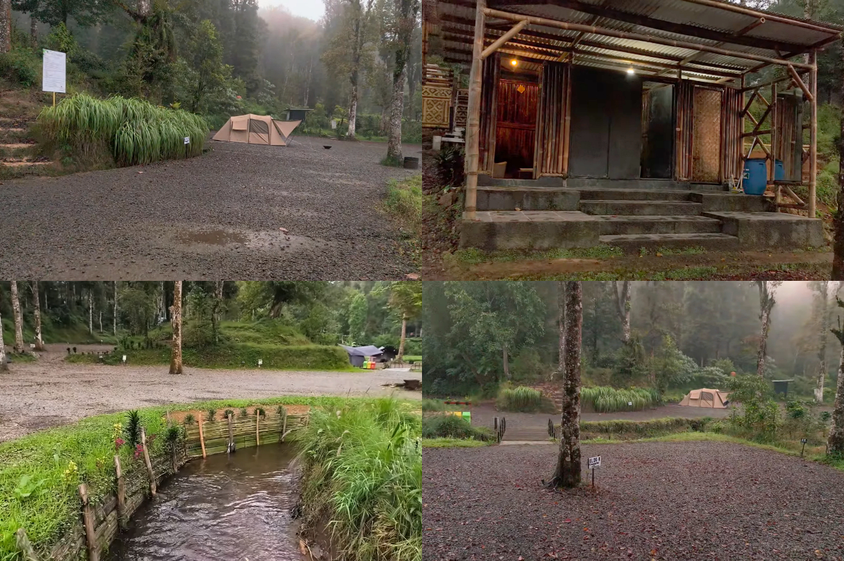 Suasana sejuk di Rengganis Campsite Rancabali.