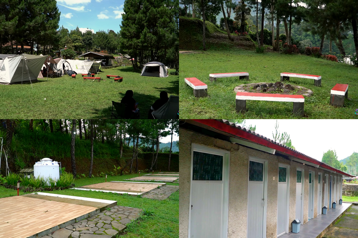 Suasana sejuk di Hilltop Camp Lembang, Bandung Barat.