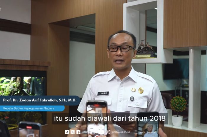 Kepala BKN Prof. Zudan Arif saat menyampaikan informasi terkait optimalisasi CPNS 2024