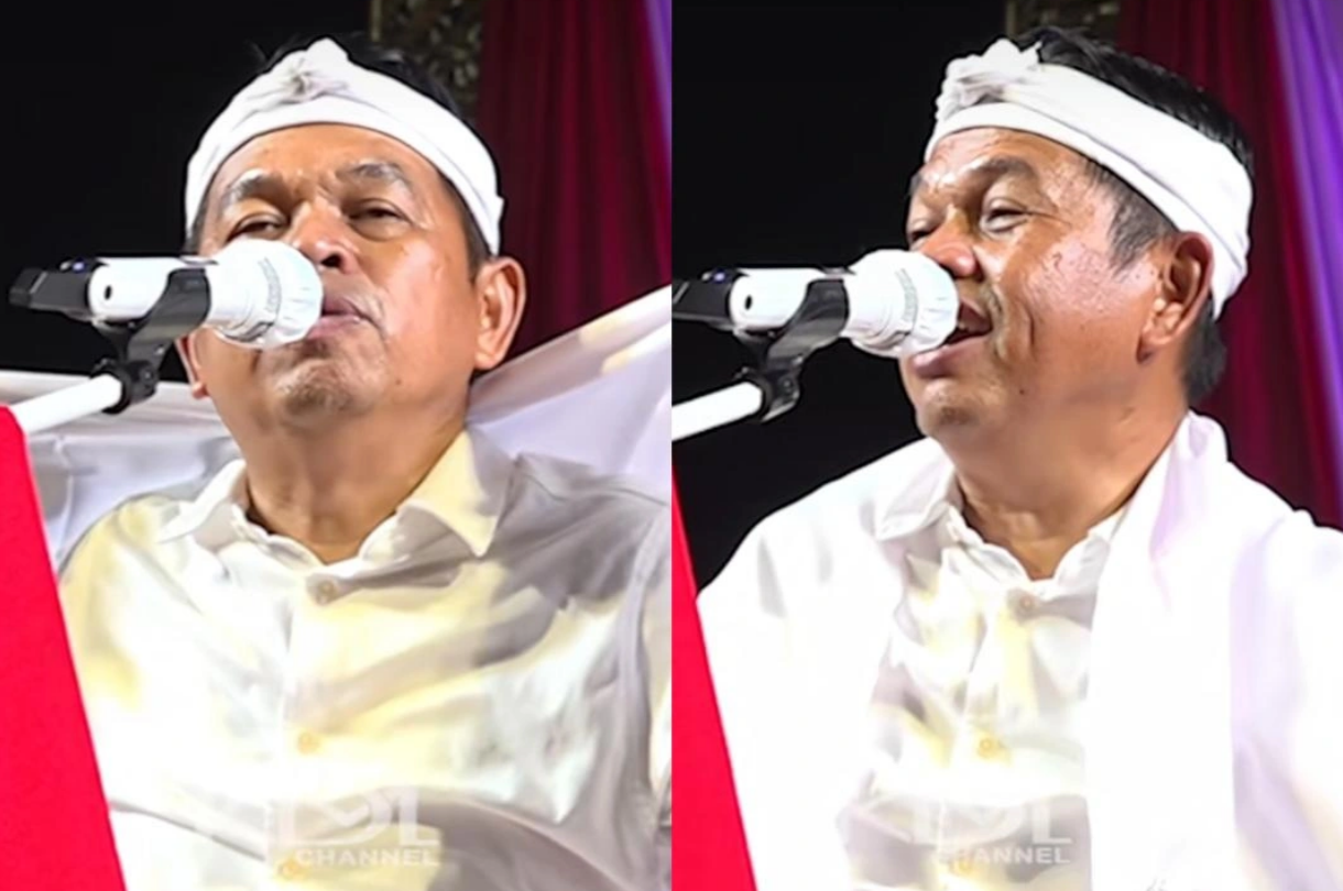 Gubernur Jawa Barat Dedi Mulyadi saat menyampaikan respons terhadap julukan