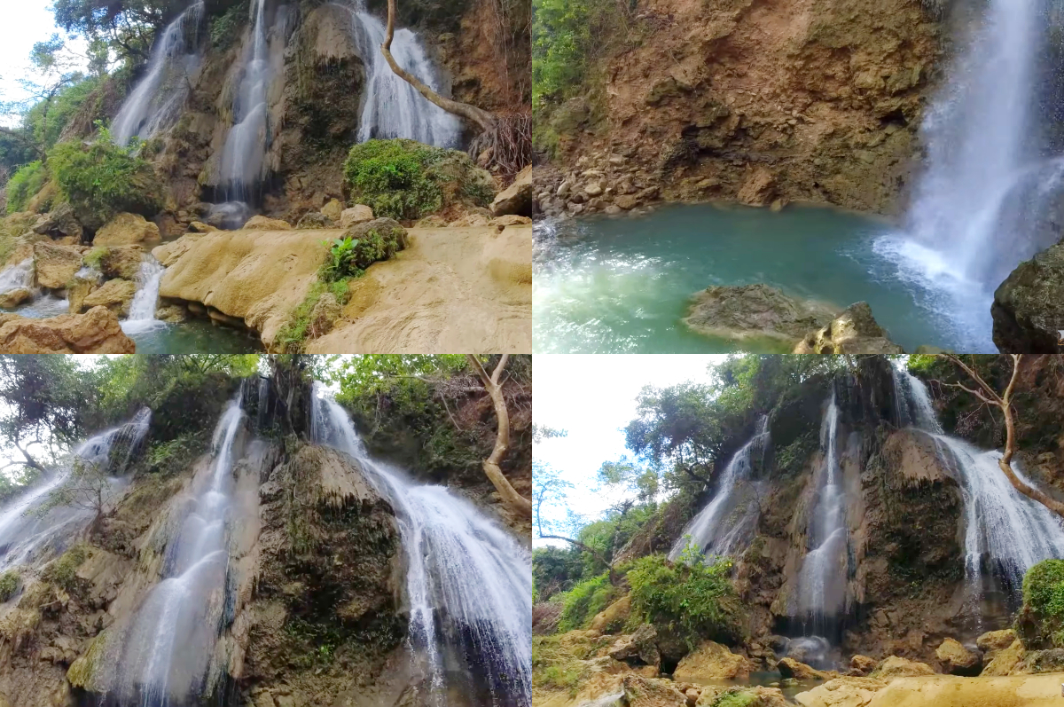 Pesona Air Terjun Sri Gethuk di Gunung Kidul, Yogyakarta.